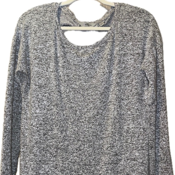 Athleta | Women's Gray Luxe Cutout Pose Long Sleeve Top | Size S - Picture 3 of 11